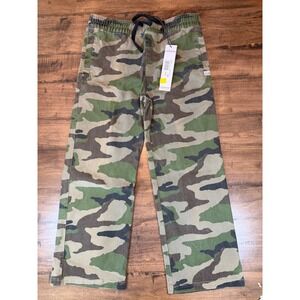Pro Club Kids Heavyweight Twill Lounge Pants Camo Green XL 12-14
